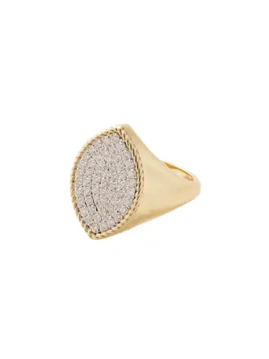Yvonne Léon Chevalière Marquise 18-karat Gold Diamond Signet Ring | Thumbnail 1 Yvonne Léon Chevalière Marquise 18-karat Gold Diamond Signet Ring | Thumbnail 1