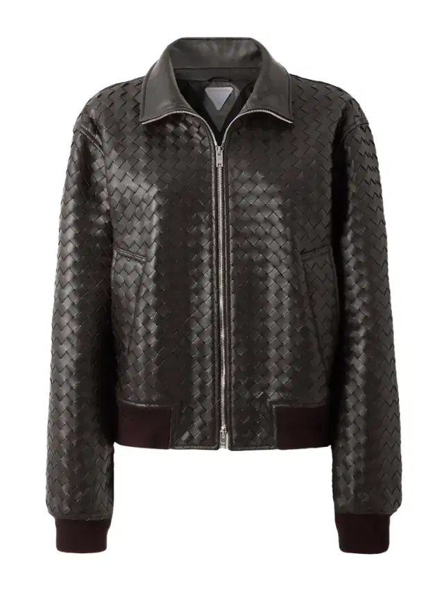 Intrecciato Leather Bomber Jacket