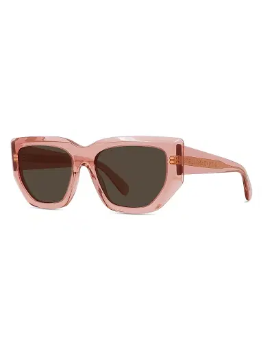 Stella McCartney Women's 2001 54MM Geometric Sunglasses - Brown Transparent Pink | Thumbnail 1