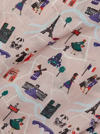 Pour Les Femmes Women's Paris Cotton Short Pajamas - Paris Travel Series - Size XL | Thumbnail 7