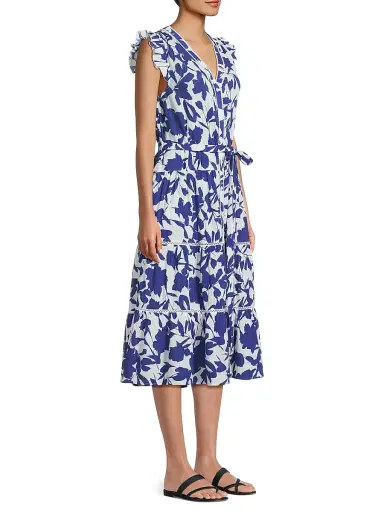 Change of Scenery Women's Emily Leaf Cotton Tie-Waist Shirtdress | Thumbnail 4 Change of Scenery Women's Emily Leaf Cotton Tie-Waist Shirtdress | Thumbnail 4