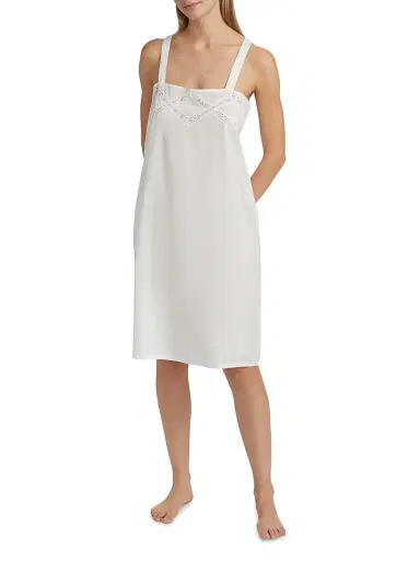 Pour Les Femmes Women's Sun Ruffle Cotton Nightie - White - Size XL | Thumbnail 2