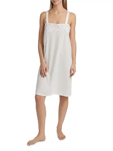 Pour Les Femmes Women's Sun Ruffle Cotton Nightie - White - Size XL | Thumbnail 3