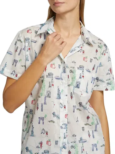 Pour Les Femmes Women's New York Cotton Short Pajama - New York Travel Series - Size XL | Thumbnail 6 Pour Les Femmes Women's New York Cotton Short Pajama - New York Travel Series - Size XL | Thumbnail 6