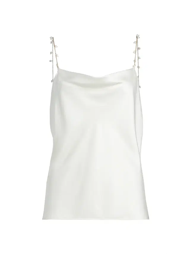Cami NYC Women's Busy Cowlneck Silk-Blend Blouse - White