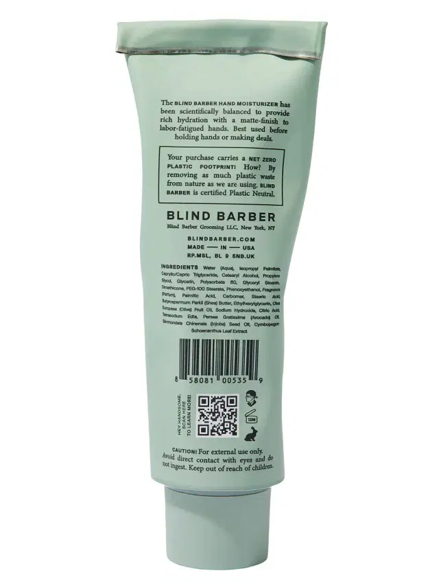 Men's Lemongrass Tea Hand Moisturizer