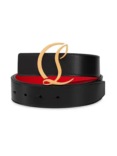 Christian Louboutin Women's CL Logo Leather Belt | Thumbnail 2 Christian Louboutin Women's CL Logo Leather Belt | Thumbnail 2