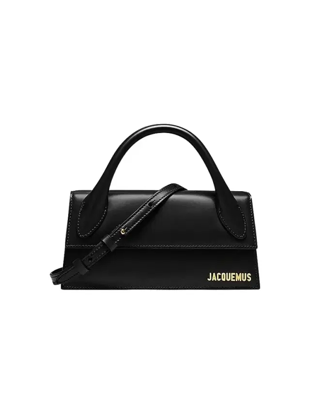 Women's Le Chiquito Long Leather Top Handle Bag - Black