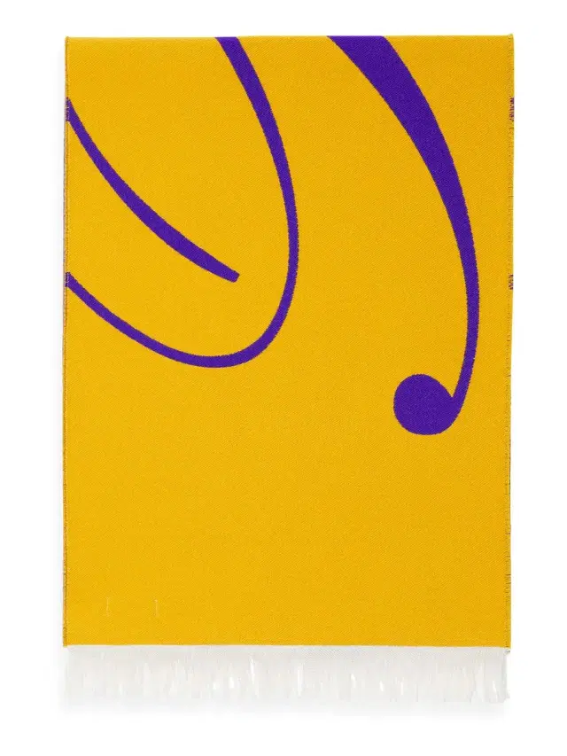 Women's Wool-Silk Script Scarf - Pear