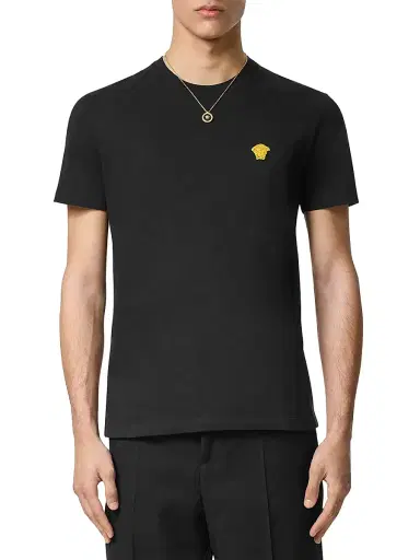 Versace Men's Medusa Pop Embroidered T-Shirt | Thumbnail 2 Versace Men's Medusa Pop Embroidered T-Shirt | Thumbnail 2