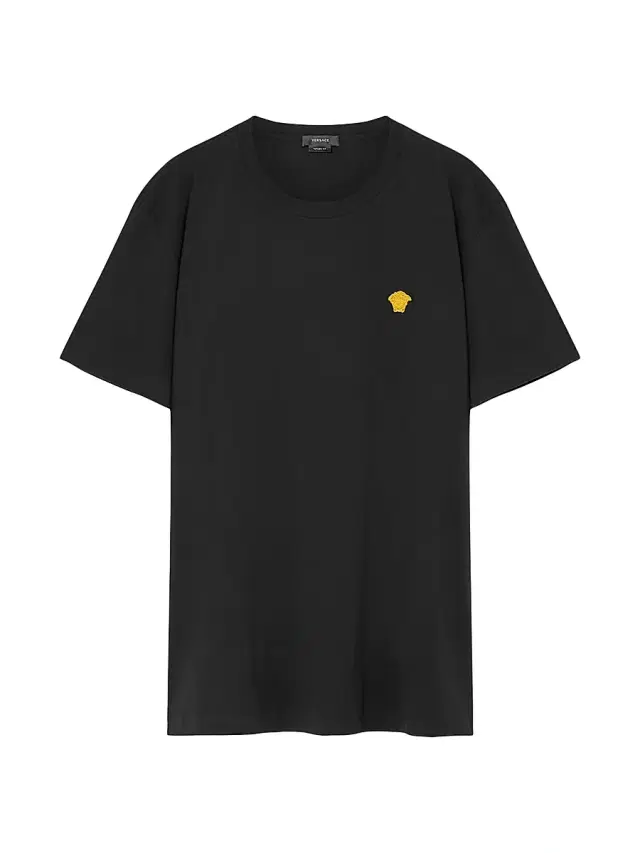 Versace Men's Medusa Pop Embroidered T-Shirt - Black