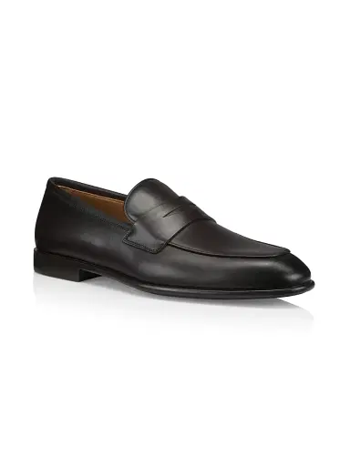 Ferragamo Men's Funes Leather Loafers - Hickory | Thumbnail 2