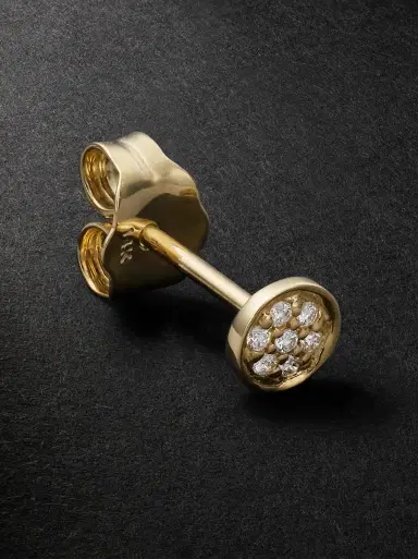 Sydney Evan 14-Karat Gold Diamond Single Earring - Men | Thumbnail 1