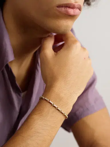 Sydney Evan 14-Karat Gold Diamond Bracelet - Men | Thumbnail 2