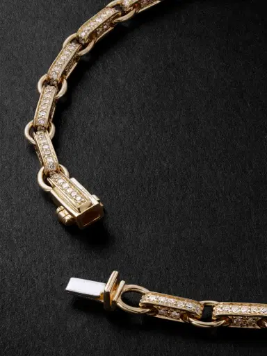 Sydney Evan 14-Karat Gold Diamond Bracelet - Men | Thumbnail 3