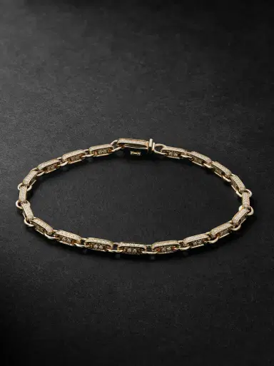 Sydney Evan 14-Karat Gold Diamond Bracelet - Men | Thumbnail 1