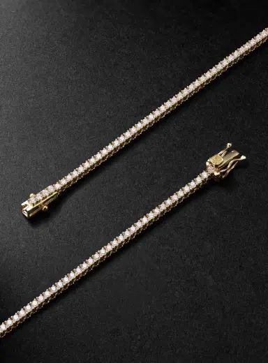 Sydney Evan 14-Karat Gold Diamond Tennis Necklace - Men | Thumbnail 3