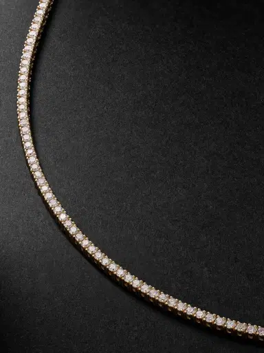 Sydney Evan 14-Karat Gold Diamond Tennis Necklace - Men | Thumbnail 5