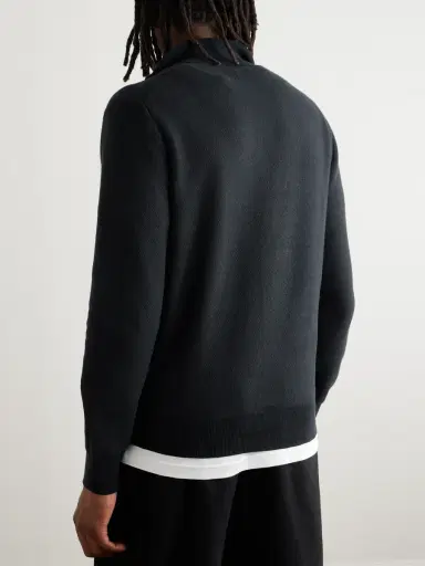 Polo Ralph Lauren Logo-Embroidered Honeycomb-Knit Cotton Half-Zip Sweater - Men | Thumbnail 3