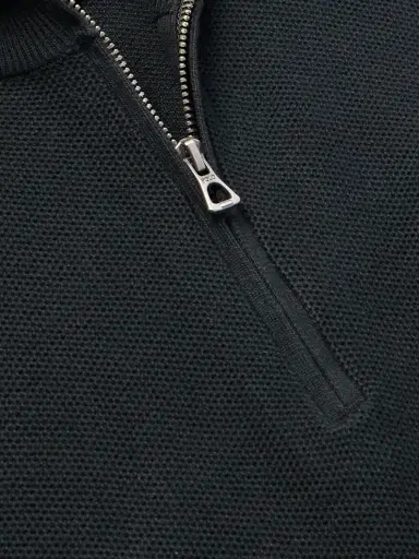 Polo Ralph Lauren Logo-Embroidered Honeycomb-Knit Cotton Half-Zip Sweater - Men | Thumbnail 4