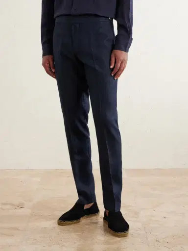Orlebar Brown Griffon Tapered Linen Trousers - Men | Thumbnail 3