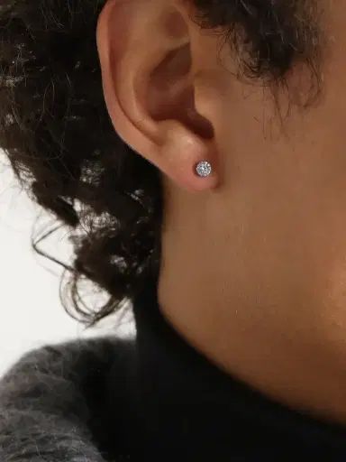 Greg Yuna 18-Karat White Gold Diamond Single Earring - Men | Thumbnail 2 Greg Yuna 18-Karat White Gold Diamond Single Earring - Men | Thumbnail 2