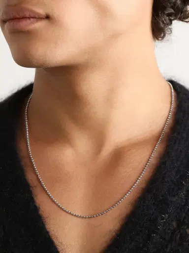 Greg Yuna Mooncut 22-Inch 14-Karat White Gold Ball Chain Necklace - Men | Thumbnail 2 Greg Yuna Mooncut 22-Inch 14-Karat White Gold Ball Chain Necklace - Men | Thumbnail 2