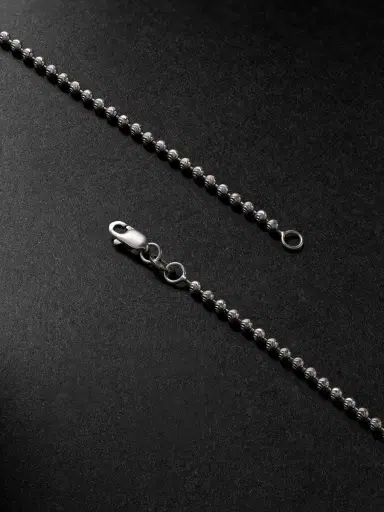 Greg Yuna Mooncut 22-Inch 14-Karat White Gold Ball Chain Necklace - Men | Thumbnail 3 Greg Yuna Mooncut 22-Inch 14-Karat White Gold Ball Chain Necklace - Men | Thumbnail 3