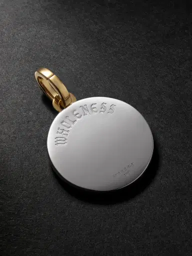 Foundrae Wholeness Medium 18-Karat White and Yellow Gold Diamond Pendant - Men | Thumbnail 3