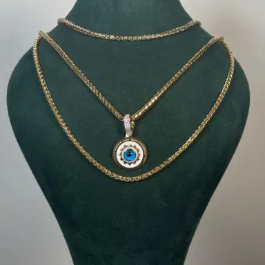 Wish Fine Jewelry 14K Gold Evil Eye Pendant | Thumbnail 2 Wish Fine Jewelry 14K Gold Evil Eye Pendant | Thumbnail 2