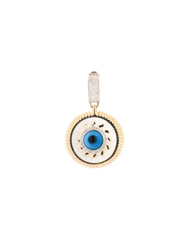 14K Gold Evil Eye Pendant