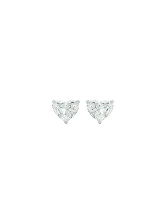2.40ct Diamond 18K Gold Heart Shaped Stud Earrings