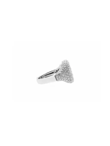 Wish Fine Jewelry 2.40ct Diamond 18K Gold Round Baguette Pave Signet Ring | Thumbnail 2 Wish Fine Jewelry 2.40ct Diamond 18K Gold Round Baguette Pave Signet Ring | Thumbnail 2