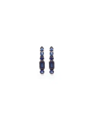Wish Fine Jewelry 2.50ct Sapphire 18K Gold Climber Earrings | Thumbnail 1 Wish Fine Jewelry 2.50ct Sapphire 18K Gold Climber Earrings | Thumbnail 1