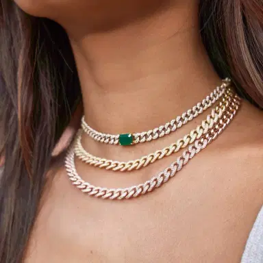 Wish Fine Jewelry 2.53ct Diamond 18K Gold Pave Miami Cuban Link Chain Necklace | Thumbnail 2 Wish Fine Jewelry 2.53ct Diamond 18K Gold Pave Miami Cuban Link Chain Necklace | Thumbnail 2