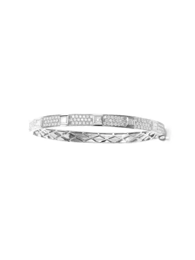 Wish Fine Jewelry 2.5ct Diamond 18K Gold Bangle Bracelet | Thumbnail 2