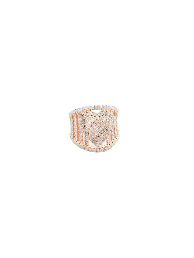 Wish Fine Jewelry 2.75ct Diamond 14K Gold Heart Cluster Ring