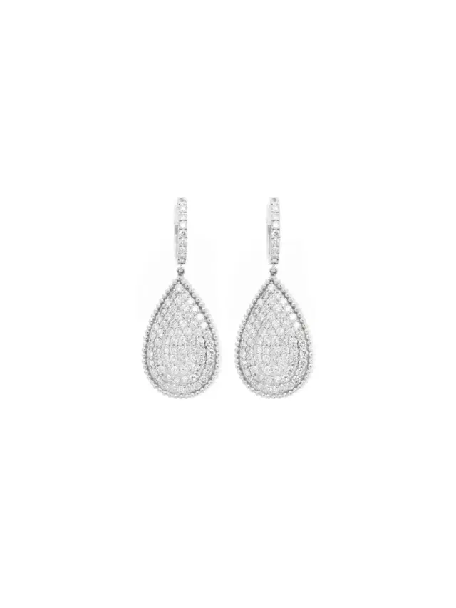 2.75ct Diamond 18K Gold Dangle Earrings