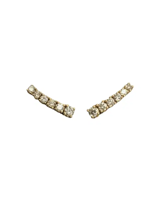 Wish Fine Jewelry 2.76ct  Diamond 18K Gold Graduated Tennis Earrings
