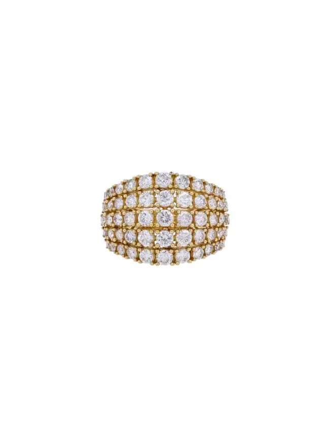 Wish Fine Jewelry 3.00ct Diamond 14K Gold Dome Ring