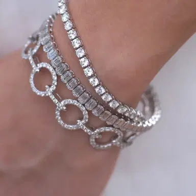 Wish Fine Jewelry 3.09ct Diamond 18K Gold Multi Circle Bangle Bracelet | Thumbnail 2 Wish Fine Jewelry 3.09ct Diamond 18K Gold Multi Circle Bangle Bracelet | Thumbnail 2