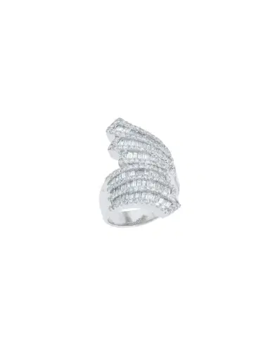 Wish Fine Jewelry 3.30ct Diamond 18K Gold Bypass Ring | Thumbnail 1 Wish Fine Jewelry 3.30ct Diamond 18K Gold Bypass Ring | Thumbnail 1
