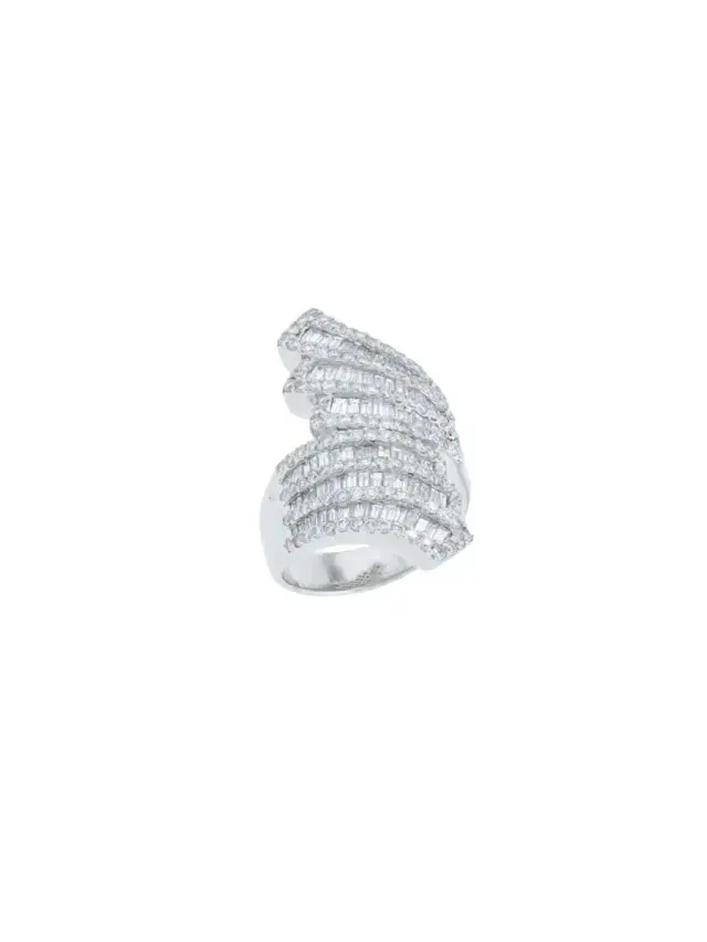 3.30ct Diamond 18K Gold Bypass Ring