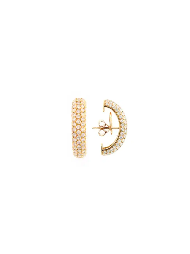 Wish Fine Jewelry 3.34cts Diamond 18K Gold Suspender Bar Earrings