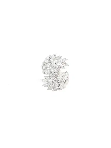 Wish Fine Jewelry 3.40ct Diamond 18K Gold Cluster Leaf Bypass Ring | Thumbnail 1 Wish Fine Jewelry 3.40ct Diamond 18K Gold Cluster Leaf Bypass Ring | Thumbnail 1