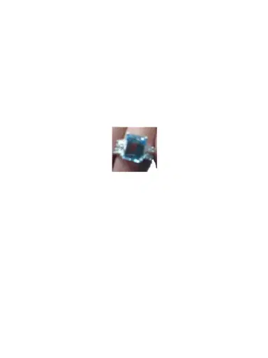 Wish Fine Jewelry 3.94ct Aquamarine Diamond Platinum Cushion Ring | Thumbnail 1