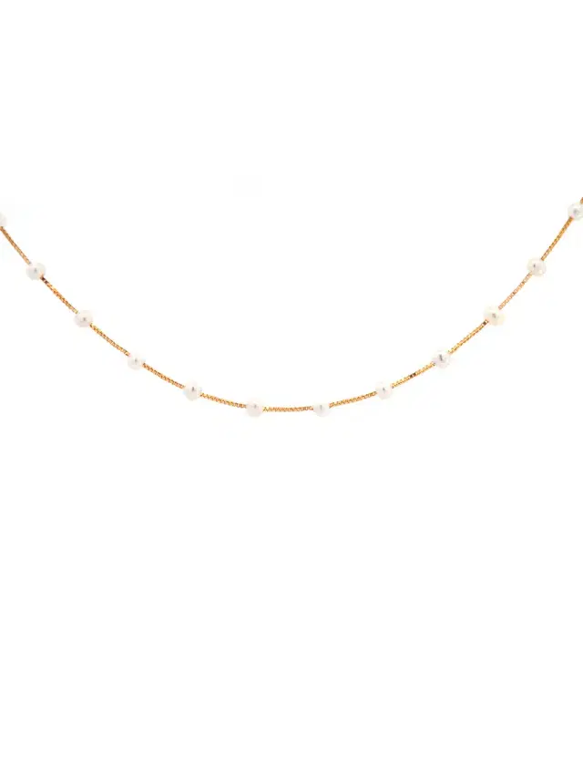 Wish Fine Jewelry 3mm Freshwater Pearl 14K Gold 24''Long Necklace