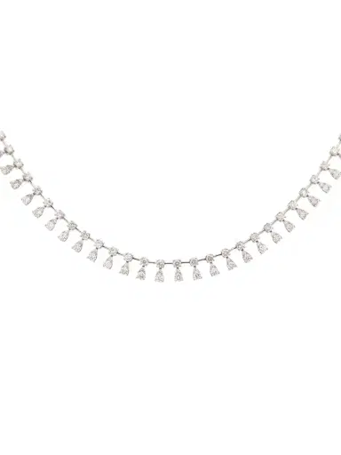 Wish Fine Jewelry 4.00ct Diamond 18K Gold Floating Tennis Necklace | Thumbnail 1