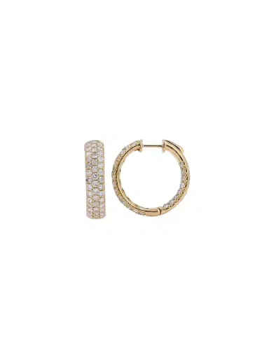 Wish Fine Jewelry 4.05ct Diamond 14K Gold Inside Out Hoop Earrings | Thumbnail 2 Wish Fine Jewelry 4.05ct Diamond 14K Gold Inside Out Hoop Earrings | Thumbnail 2