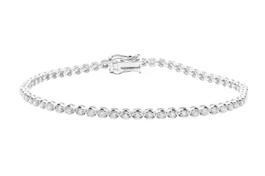 Wish Fine Jewelry 4.0ct Diamond 14K Gold Tennis Bracelet | Thumbnail 1